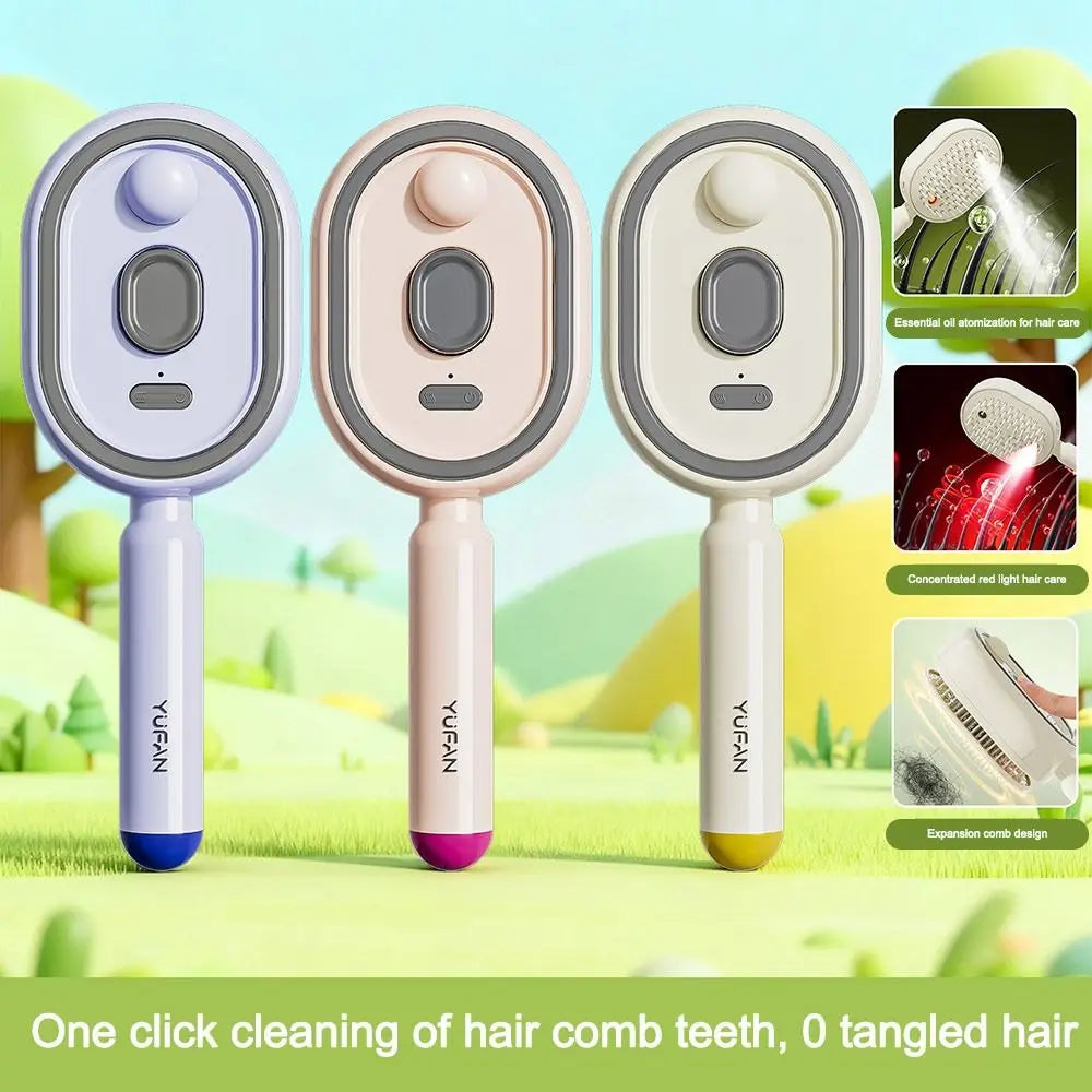 Electric Hair Care Spray Massage Comb ABS Pink