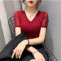 Women Slim Fit Long Sleeve Mesh T-Shirt