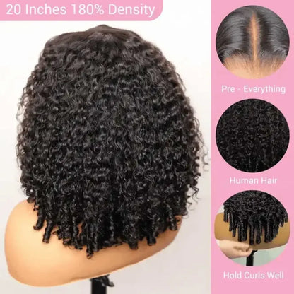 Burmese Curly Human Hair Wig 28 Inch 13x4 Lace Frontal