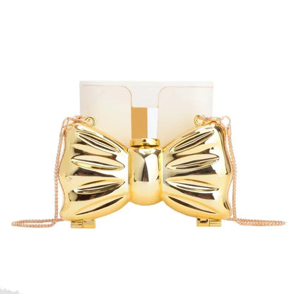 Golden Acrylic Round Clutch Purse for Parties