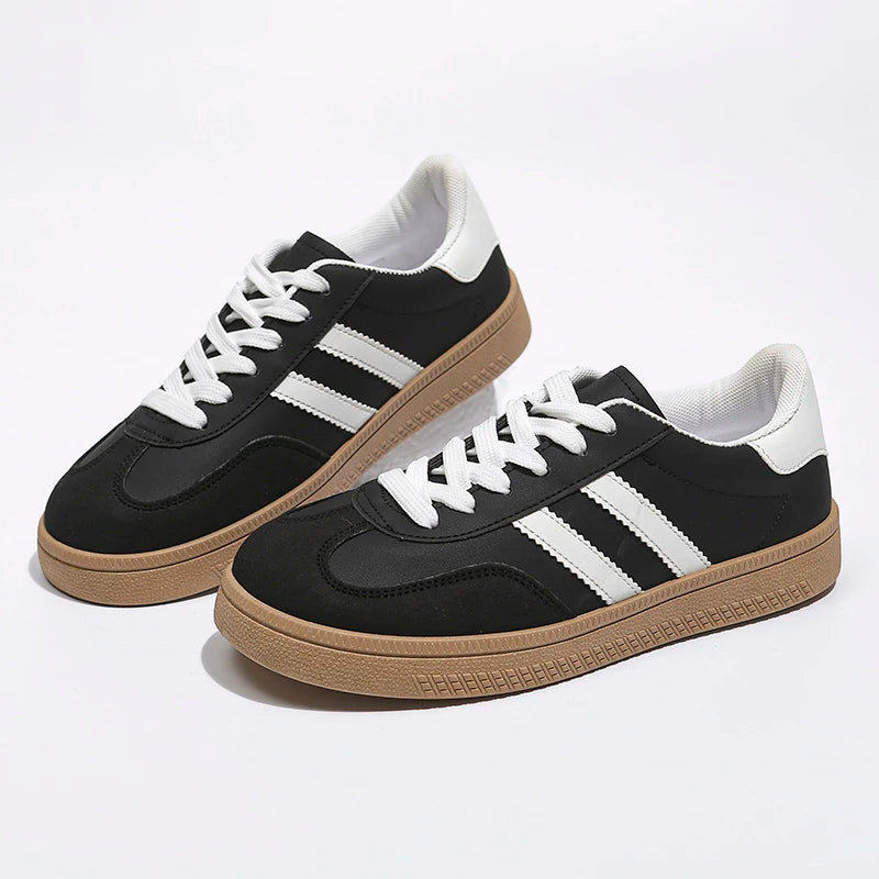 Women Lace-Up Casual Sneakers Breathable Tennis Shoes