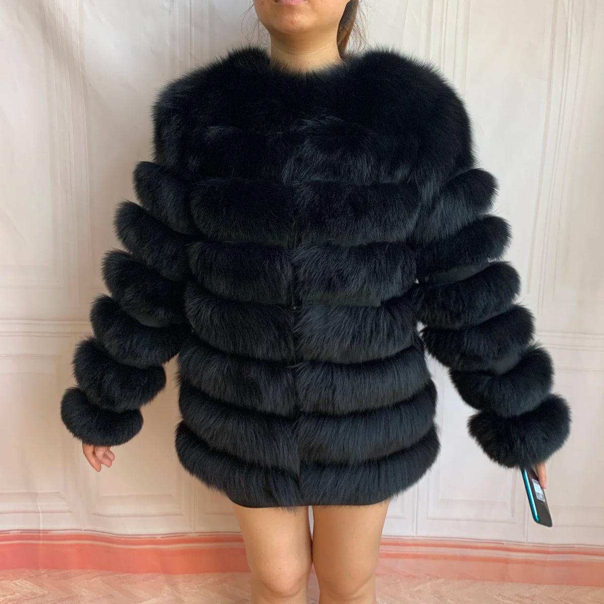 4in1 Real Fox Fur Coat for Women