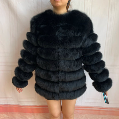 4in1 Real Fox Fur Coat for Women