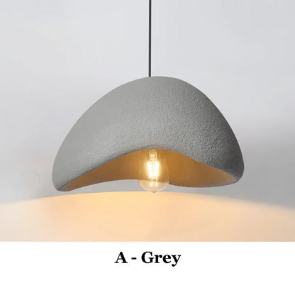 Nordic Wabi Sabi Pendant Lamp Brushed Nickel LED Chandelier