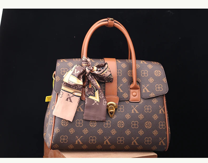 Women's Versatile PVC Handbag with Zipper Closure