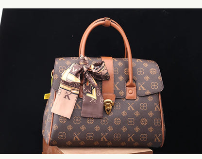 Women's Versatile PVC Handbag with Zipper Closure