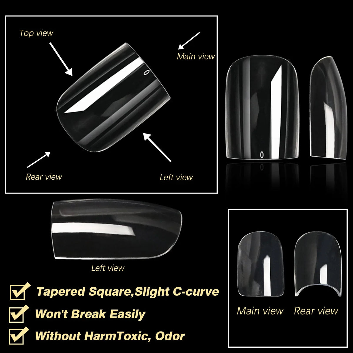 Soft Gel Full Cover Almond Fake Nails Box