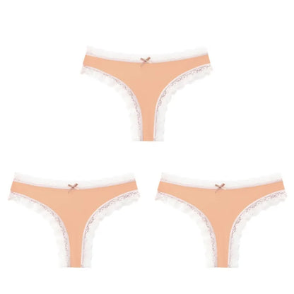 BZEL Women Lace Thong Panties Low-Waist G-String Leopard