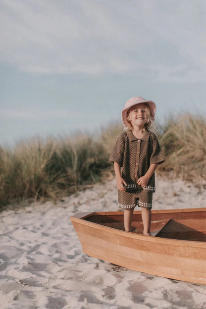 DGUKYM Summer Baby Knitted Sweater Cardigan Set