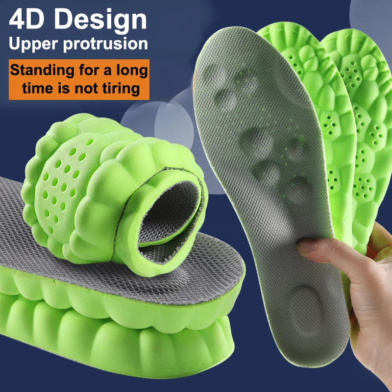 Latex Shock Absorbing Insoles with Arch Support