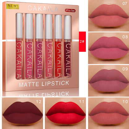 CAKAILA 6-Color Liquid Matte Lip Gloss Set
