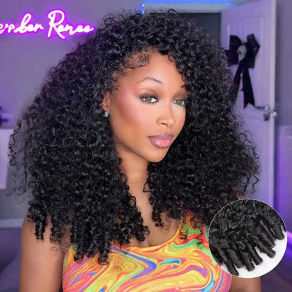 Burmese Curly Human Hair Wig 28 Inch Transparent Lace
