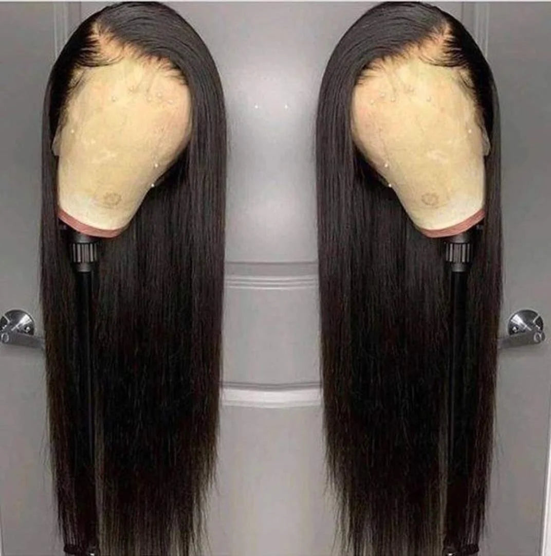 40 Inch Straight Human Hair Lace Front Wig Glueless