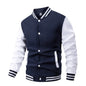 Men's Black And White Varsity Baseball Jacket