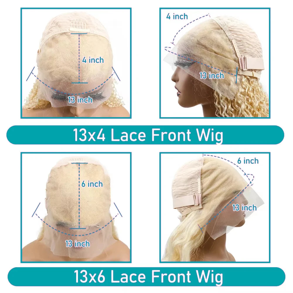 613 13x6 Lace Front Wig Human Hair Body Wave Blonde
