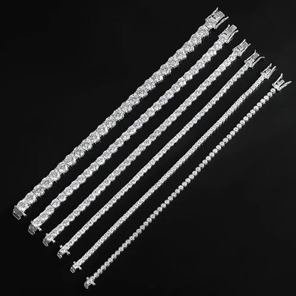 Moissanite Tennis Bracelet in S925 Sterling Silver