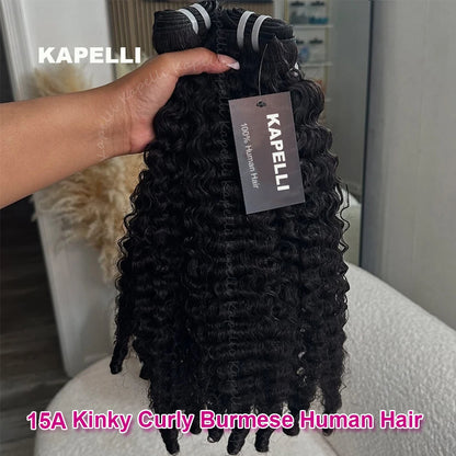 30 Inch 15A Burmese Curly Human Hair Bundles