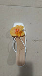 Orchid Flower High Heeled Slingback Shoes for Women