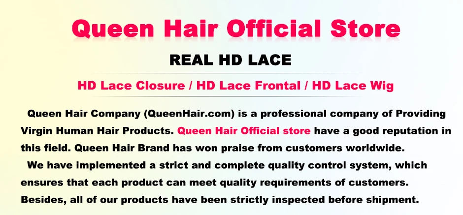 Queen Hair HD Lace Wig Raw Human Hair 13x6 Frontal