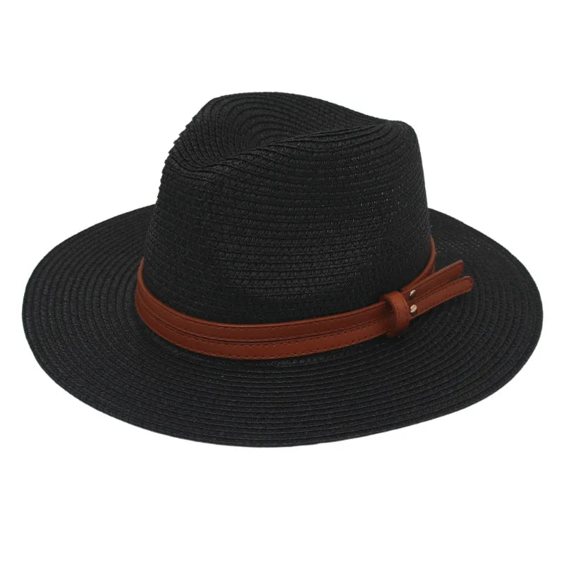 Straw Panama Sun Hat for Women Beach Leisure