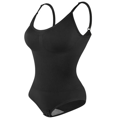 Women Seamless V-Neck Bodysuit Shapewear Red Blue