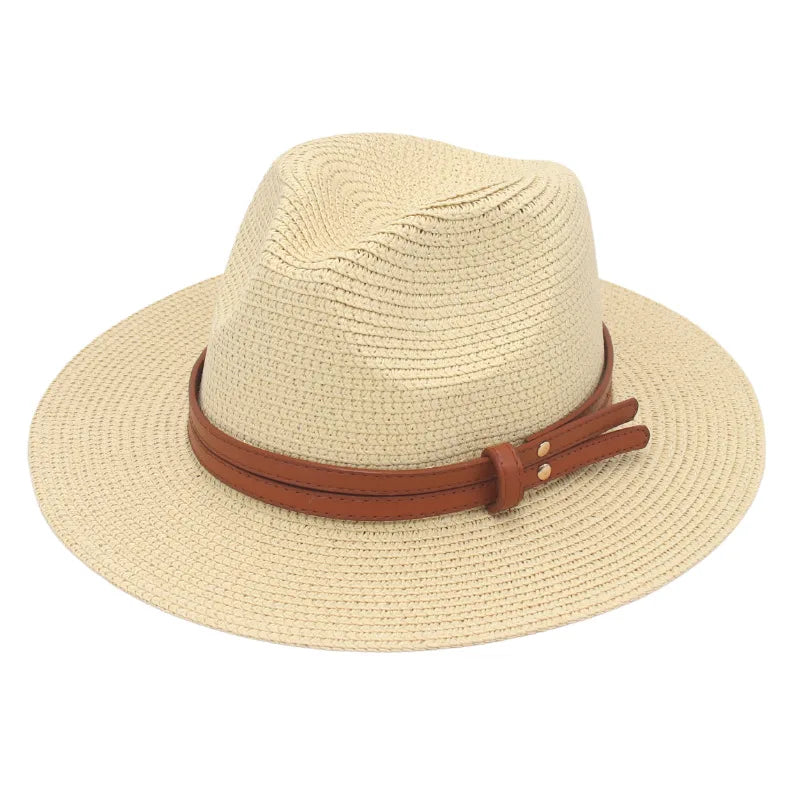Straw Panama Sun Hat for Women Beach Leisure
