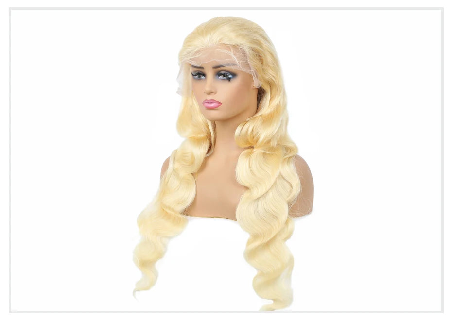 Honey Blonde Body Wave Lace Frontal Wig Brazilian Hair