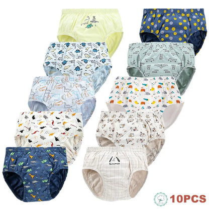 Cotton Kids Triangle Underwear Boys Briefs Dinosaur Print