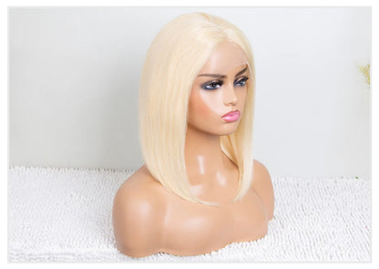613 Blonde Bob Human Hair Lace Frontal Wig