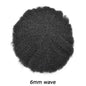 Curly Human Hair Toupee for Men Full PU Natural Color