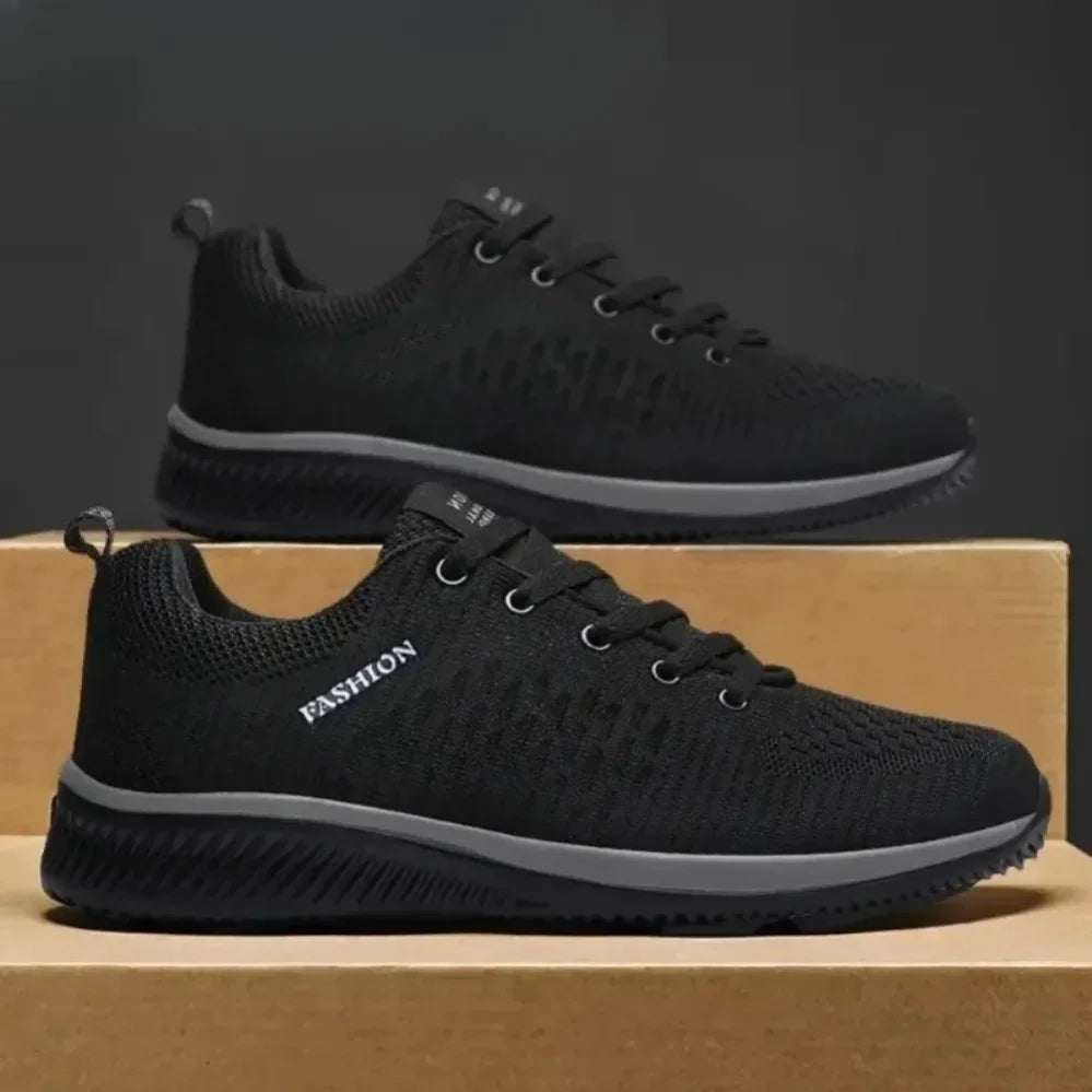 Men's Breathable Knit Running Sneakers Outdoor Gym Shoes