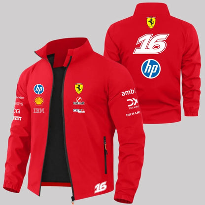 Ferrari Windproof Jacket for Men, Casual Polyester Outerwear