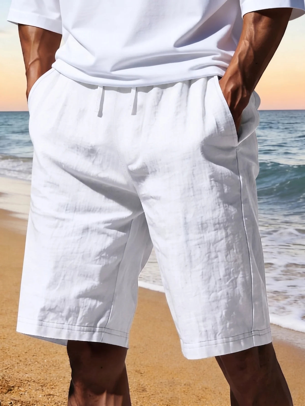 Men's Light Blue Quick Dry Beach Shorts