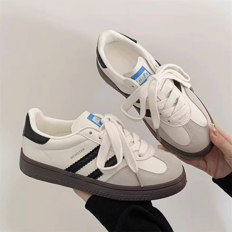 Women Lace-Up Casual Sneakers Breathable Tennis Shoes