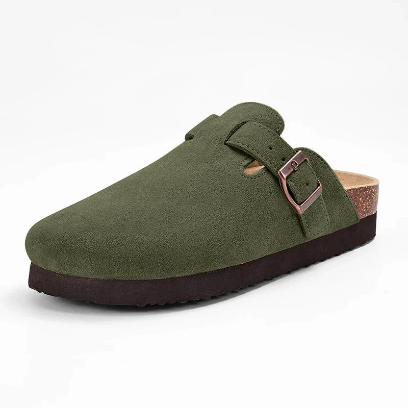 Shevalues Suede Clogs for Women Summer Mules with Arch Support
