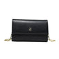 CH Women PU Leather Crossbody Bag with Metal Chain