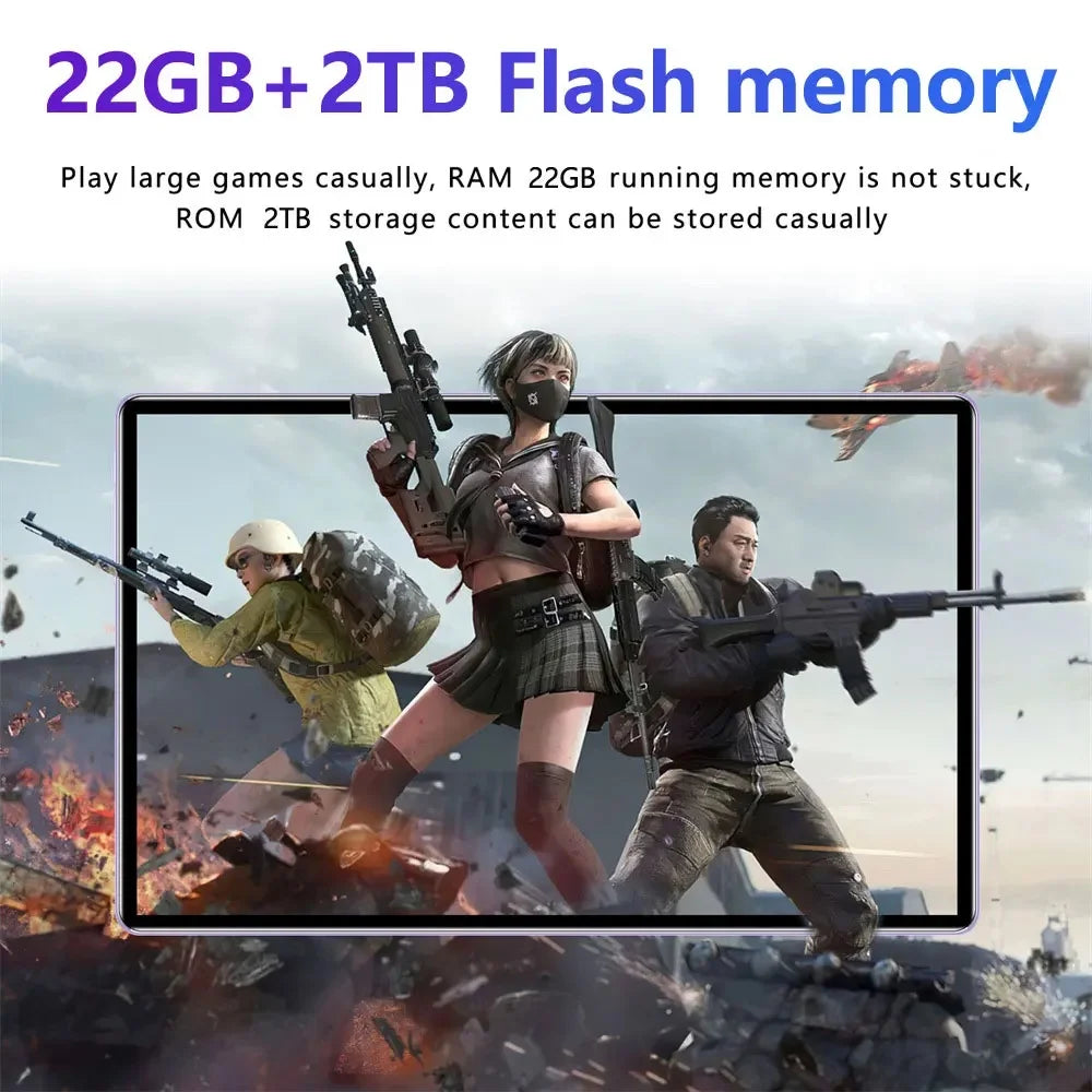 11 Inch 5G Tablet Android 15 22GB RAM 2TB ROM Metal