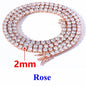 Moissanite Tennis Bracelet 2-6.5mm Rose Gold Silver