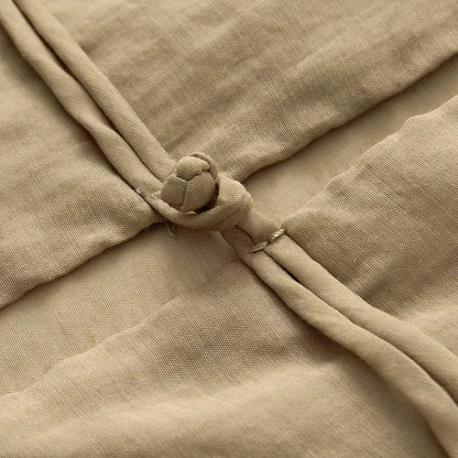 Women's Yellow Long Sleeve Shirt with Knot Decoration