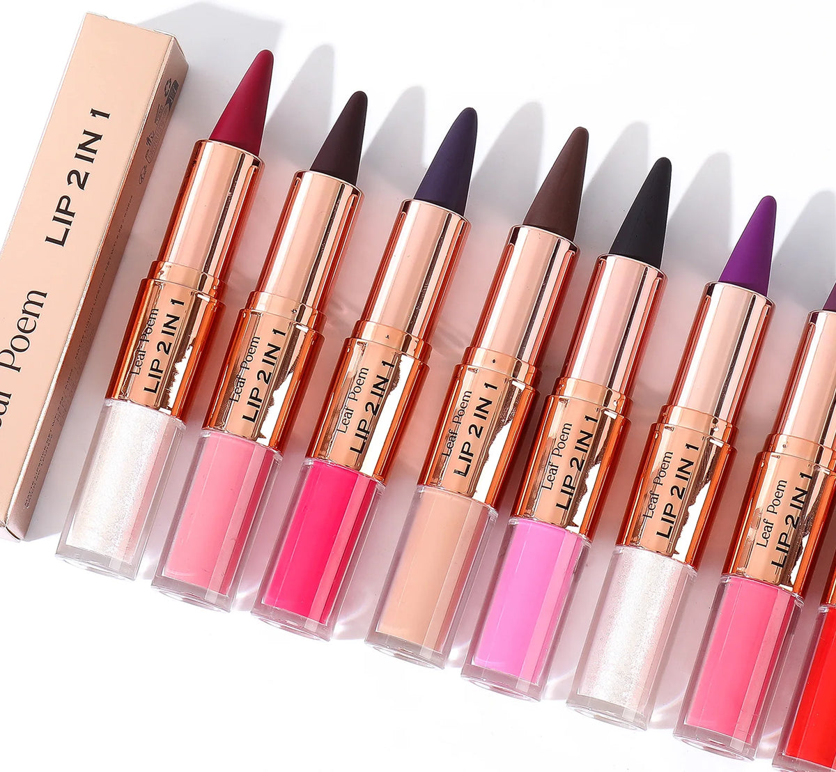 Waterproof Matte Black Lipstick and Lipgloss Duo