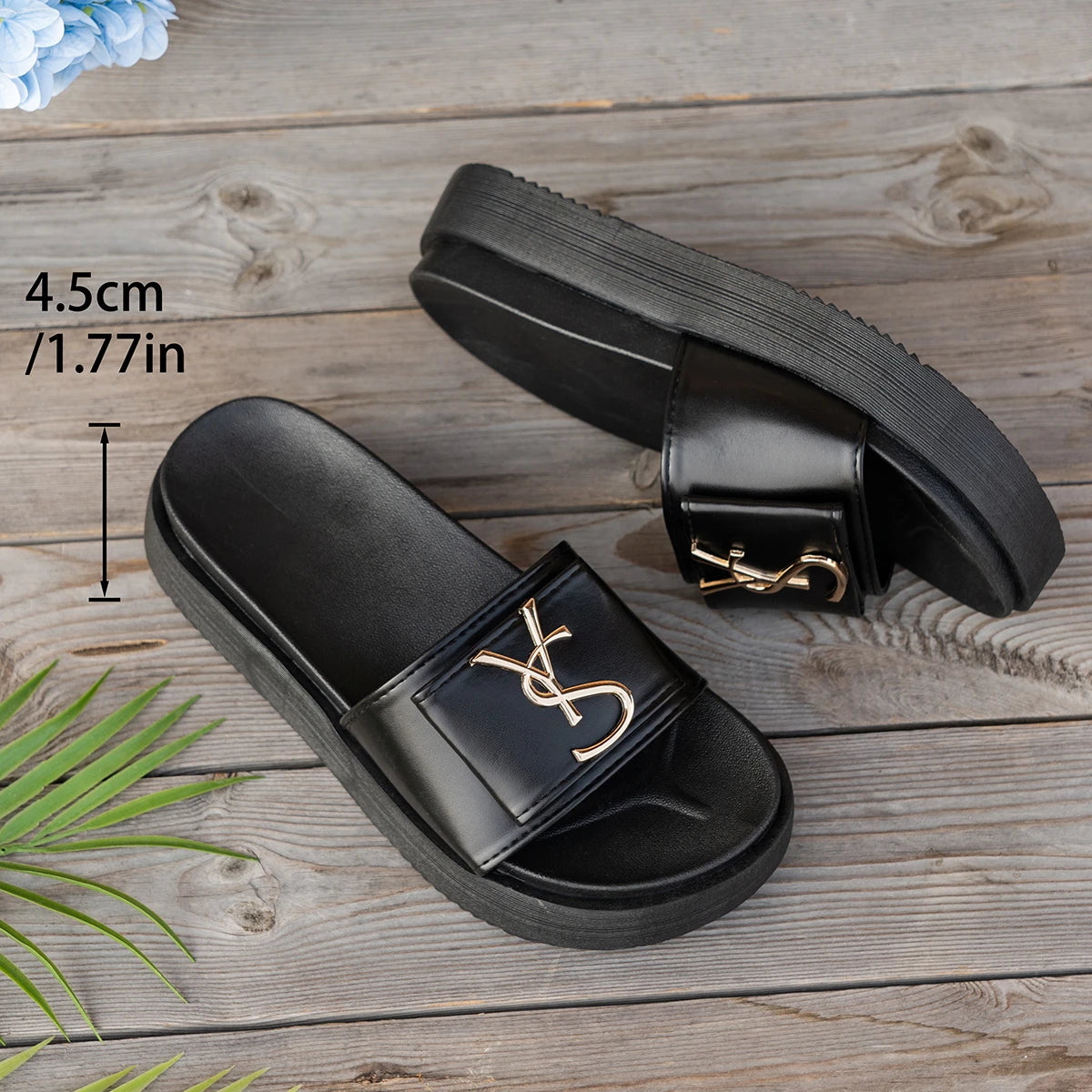 Women’s Platform Slides Casual Non-Slip Slippers