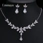 Emmaya Jewelry Set for Women Cubic Zirconia Earrings and Necklace