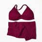 Seamless Strappy Yoga Bra and Scrunch Butt Shorts Set