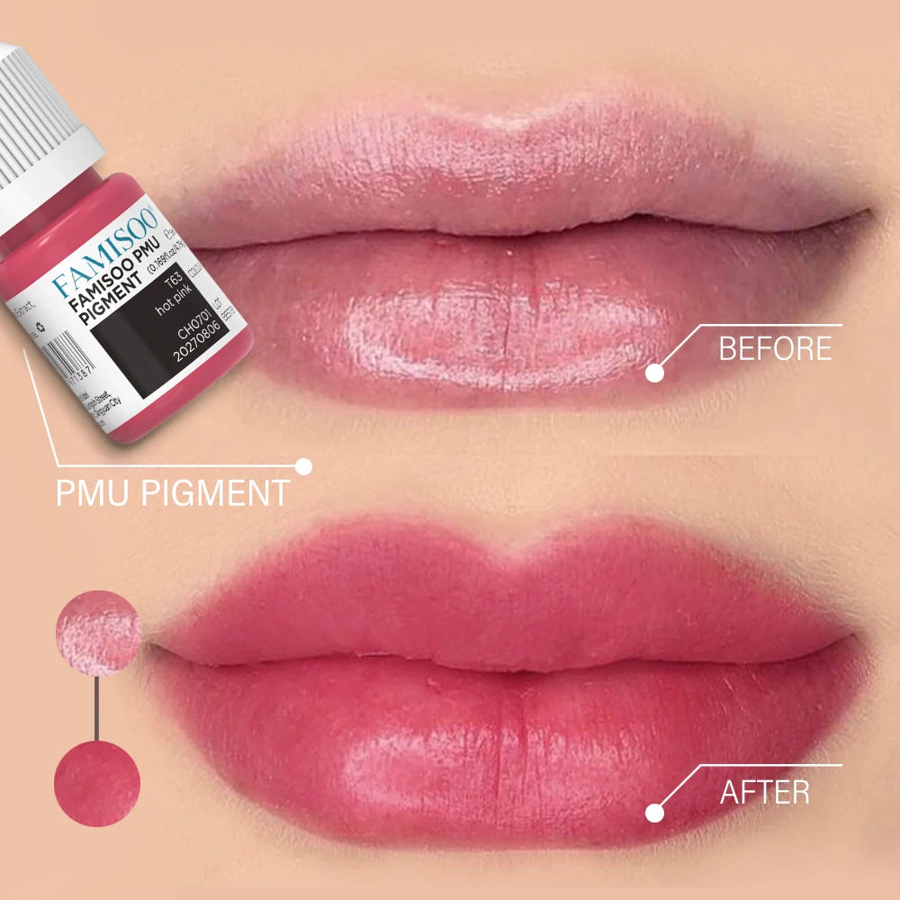 FAMISOO 5ML Permanent Makeup Pigment for Lips and Eyebrows