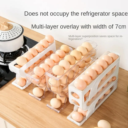 Automatic Egg Roller Rack Space Saving Plastic Organizer