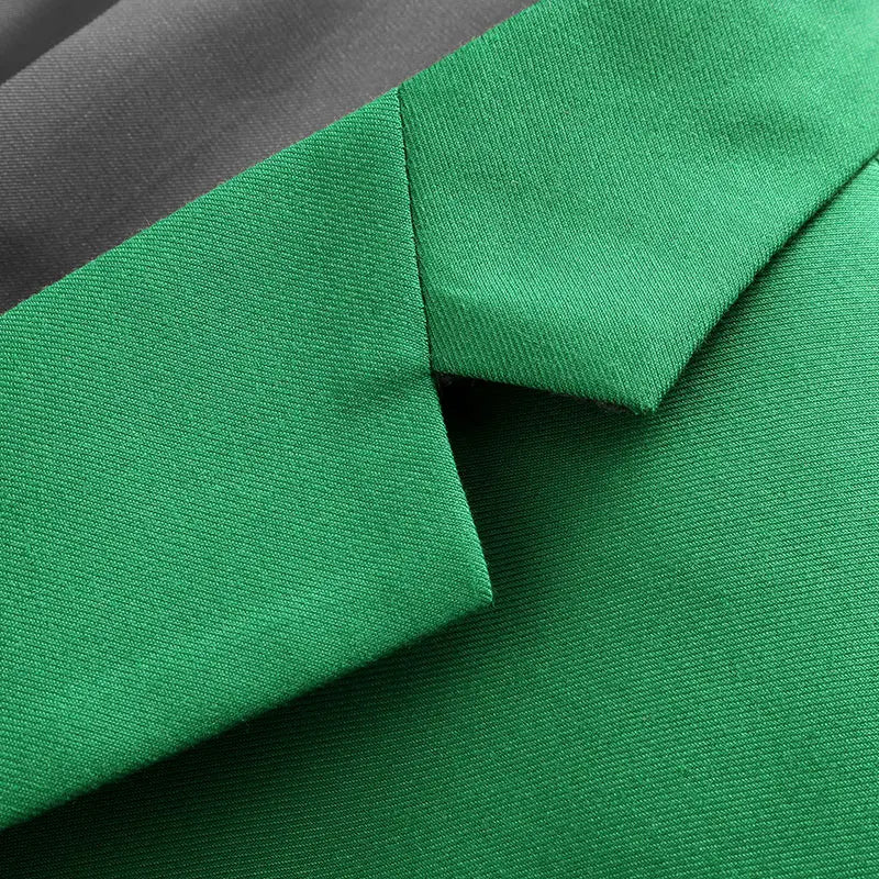 Bright Green Men's Blazer, Polyester Slim Fit Jacket