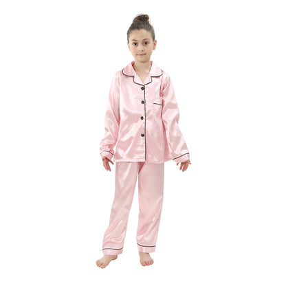 Silk Satin Pajamas Set for Kids