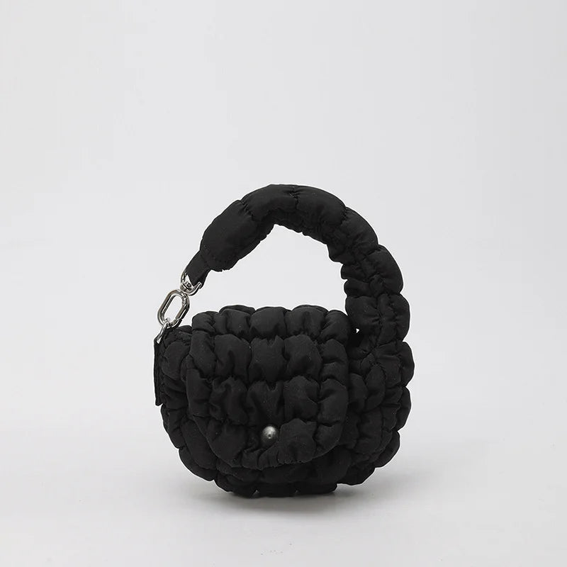 Black Nylon Mini Cloud Waist Pack with Coin Purse