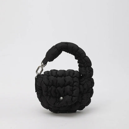 Black Nylon Mini Cloud Waist Pack with Coin Purse