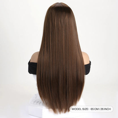 26 Inch Long Straight Synthetic Wig for Women